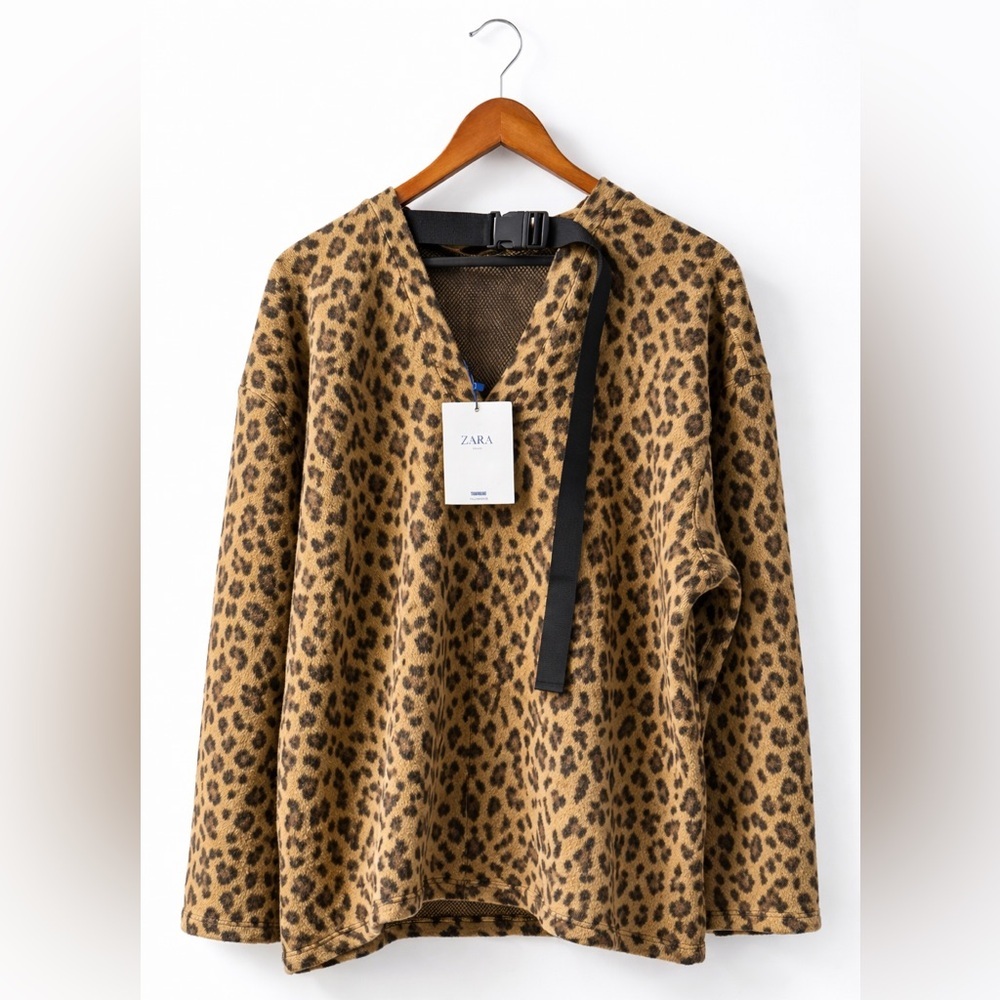 ZARA Leopard Print Top – Effortless Statement Piece Size S NWT - Picture 2 of 3